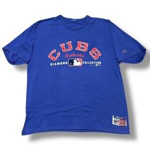 Vintage 90s Champion Chicago Cubs Diamond Collection MLB Tee Baseball Sz XXL